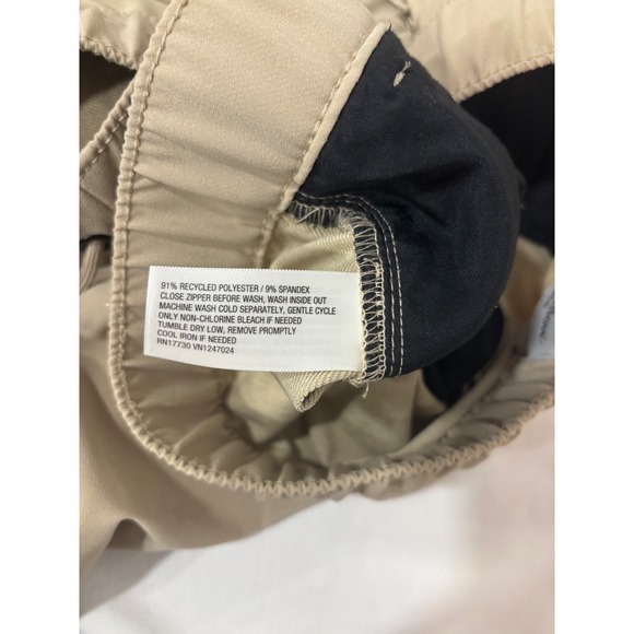 Goodfellow Tech Jogger Shorts L Khaki UPF 50+ Recycled Quick Dry Stretch - Picture 4 of 9